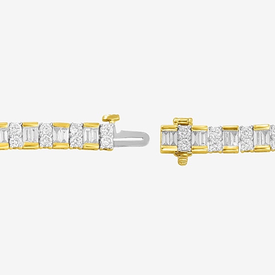 Womens 5 CT. T.W. Lab Grown White Diamond 10K Gold Tennis Bracelet