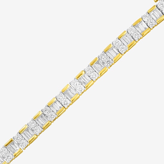 Womens 5 CT. T.W. Lab Grown White Diamond 10K Gold Tennis Bracelet