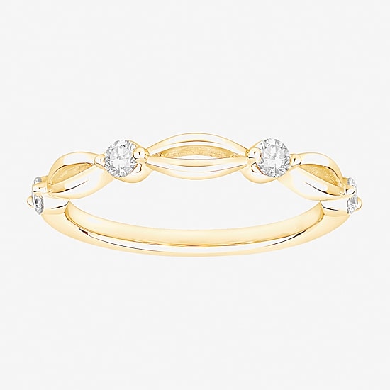 (F / Vs2) Womens 2.5MM 1/4 CT. T.W. Lab Grown White Diamond 10K Gold Wedding Band