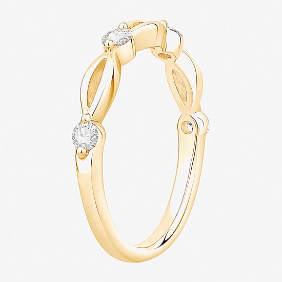 (F / Vs2) Womens 2.5MM 1/4 CT. T.W. Lab Grown White Diamond 10K Gold Wedding Band
