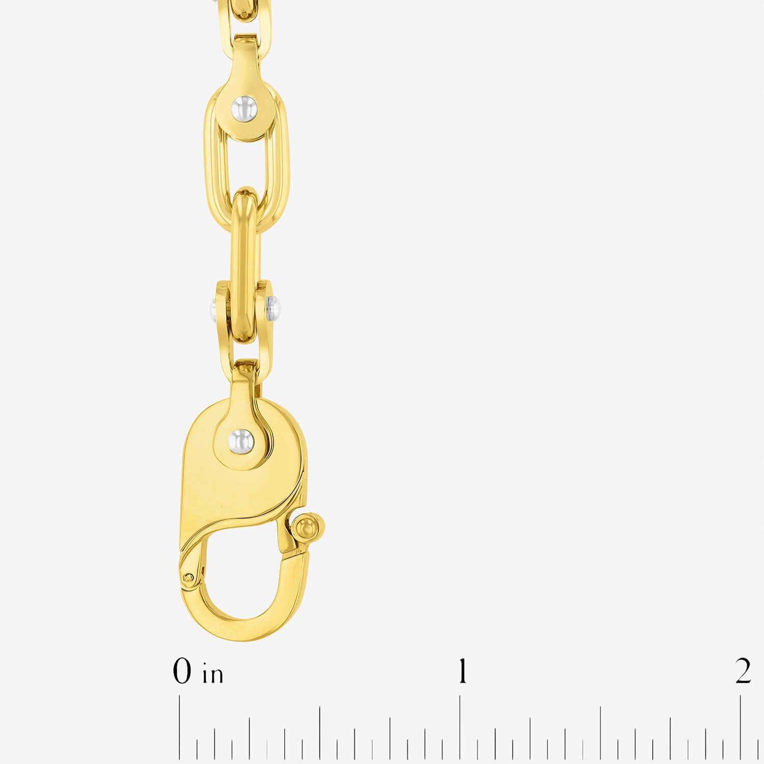 Mens Stainless Steel 8 1/2 Inch Solid Mariner Chain Bracelet