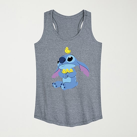Stitch And Chicks Womens Crew Neck Sleeveless Tank Top