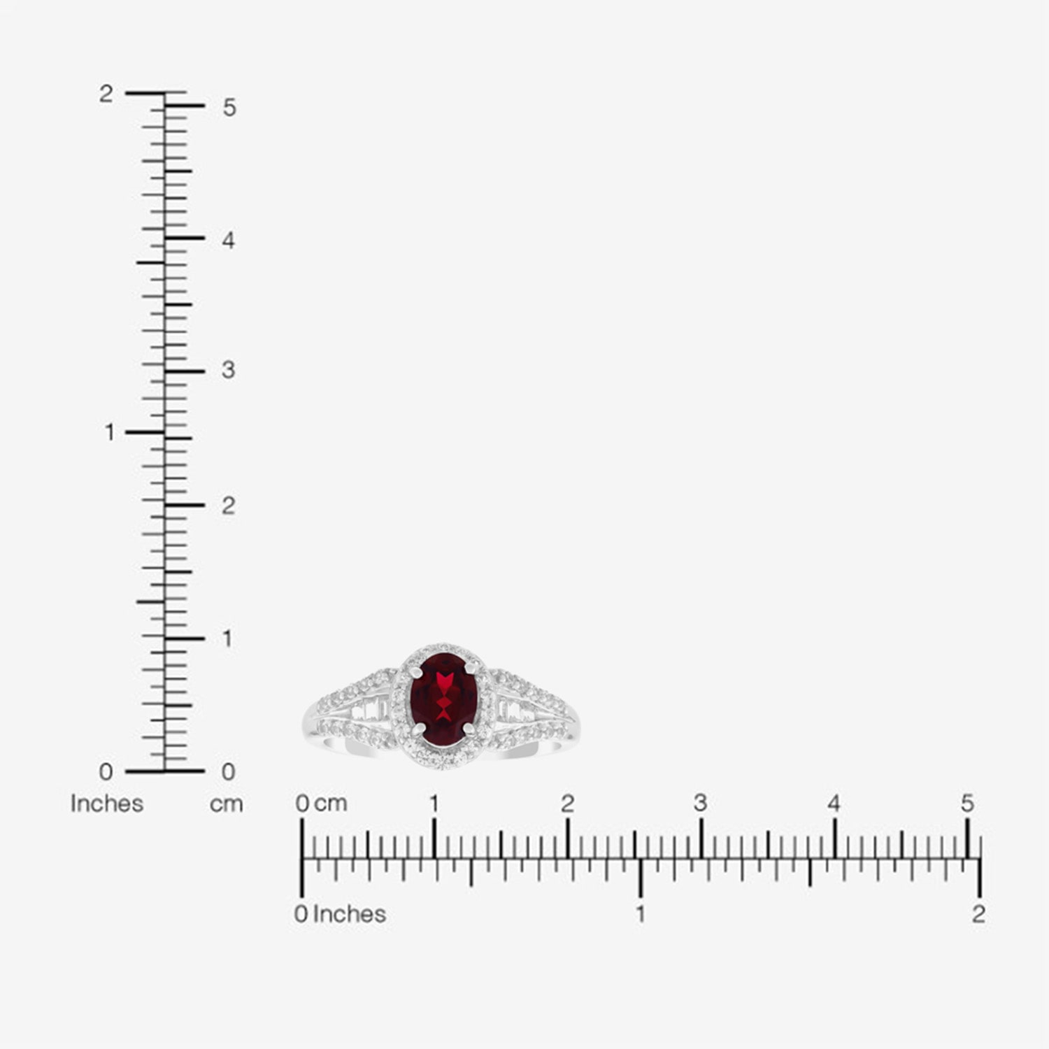 Limited Quantities! Womens Lab Created Red Ruby Sterling Silver Oval Halo Side Stone Cocktail Ring