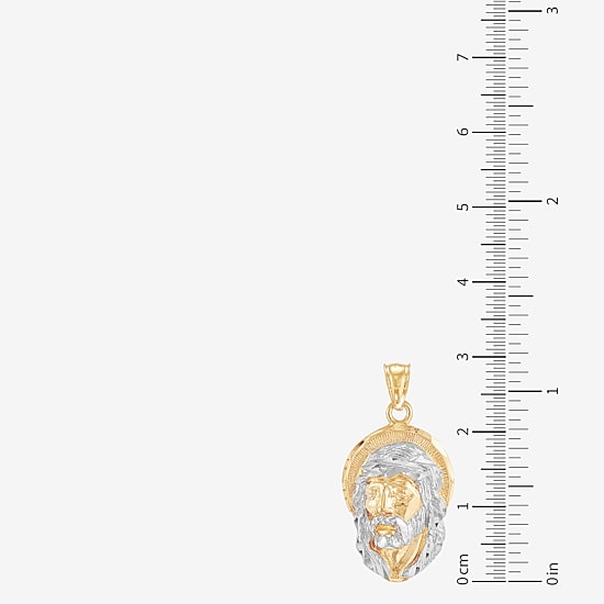 Jesus Unisex Adult 14K Two Tone Gold Pendant