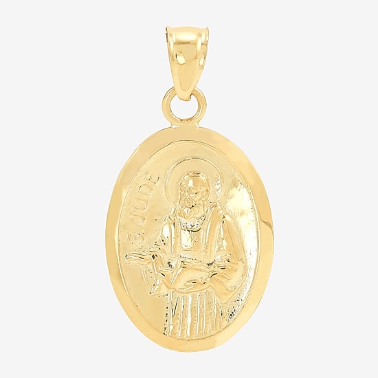 St. Jude Unisex Adult 14K Gold Oval Pendant