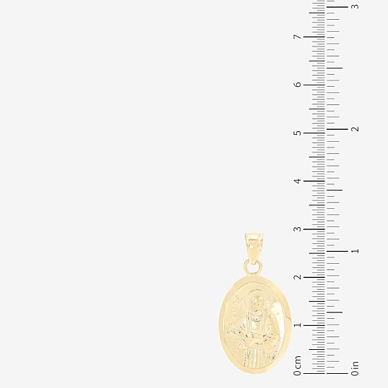 St. Jude Unisex Adult 14K Gold Oval Pendant