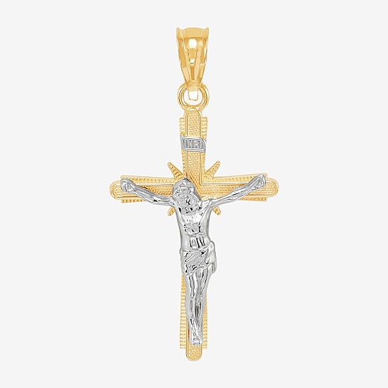Crucifix Unisex Adult 14K Gold Cross Pendant