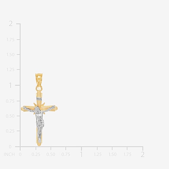 Crucifix Unisex Adult 14K Gold Cross Pendant
