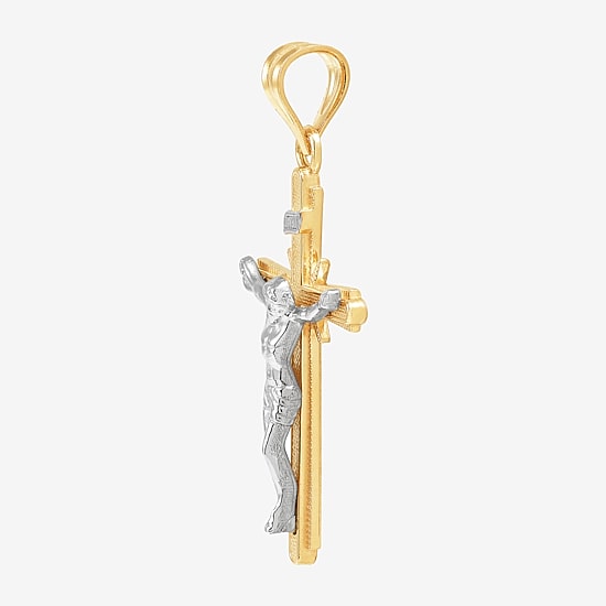 Crucifix Unisex Adult 14K Gold Cross Pendant