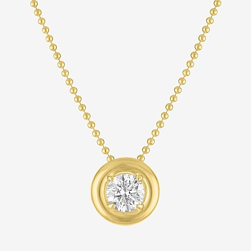 Diamond Addiction (G-H / Si2-I1) Womens 1 1/2 CT. T.W. Lab Grown White Diamond 14K Gold Over Silver 18 Inch Pendant Necklace, One Size, Yellow