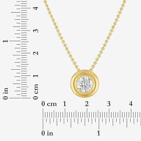 Diamond Addiction (G-H / Si2-I1) Womens 1 1/2 CT. T.W. Lab Grown White Diamond 14K Gold Over Silver 18 Inch Pendant Necklace