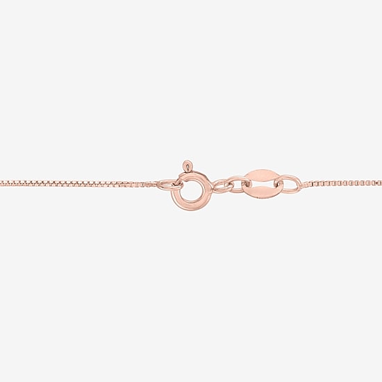 (G-H  / Si2-I1) Womens 1/10 CT. T.W. Lab Grown White Diamond 14K Rose Gold Over Silver Heart 18 Inch Pendant Necklace