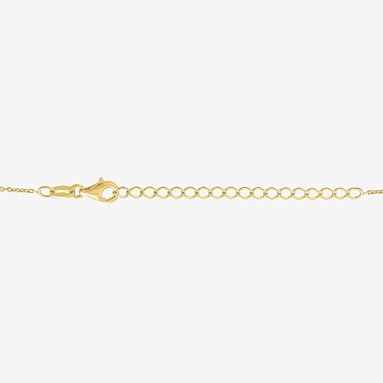 Diamond Addiction (G-H / Si2-I1) Womens 1/10 CT. T.W. Lab Created Blue Sapphire 14K Gold Over Silver Evil Eye 15 Inch Pendant Necklace