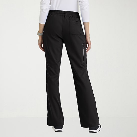 Grey's Anatomy™ by Barco Classic Grp735 Erin 5-Pocket Mid-Rise Fit & Flare Leg Womens Plus Tall Stretch Fabric Moisture Wicking Scrub Pant