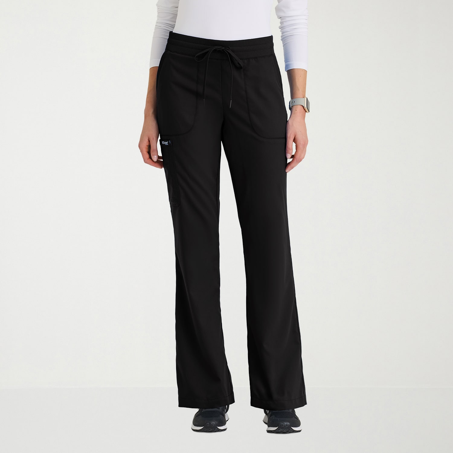 Grey's Anatomy™ by Barco Classic Grp735 Erin 5-Pocket Mid-Rise Fit & Flare Leg Womens Plus Tall Stretch Fabric Moisture Wicking Scrub Pant