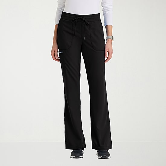 Grey's Anatomy™ by Barco Classic Grp735 Erin 5-Pocket Mid-Rise Fit & Flare Leg Womens Plus Tall Stretch Fabric Moisture Wicking Scrub Pant