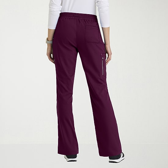 Grey's Anatomy™ by Barco Classic Grp735 Erin 5-Pocket Mid-Rise Fit & Flare Leg Womens Stretch Fabric Moisture Wicking Scrub Pant