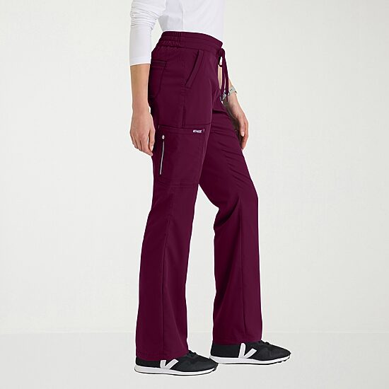 Grey's Anatomy™ by Barco Classic Grp735 Erin 5-Pocket Mid-Rise Fit & Flare Leg Womens Stretch Fabric Moisture Wicking Scrub Pant