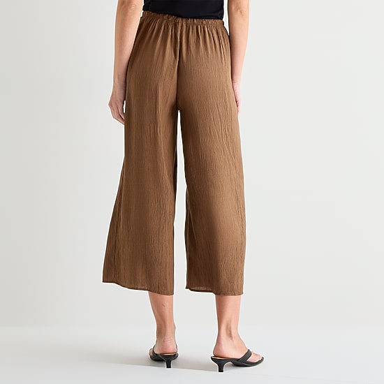 A.N.A Womens Tall Wide Leg Cropped Pant