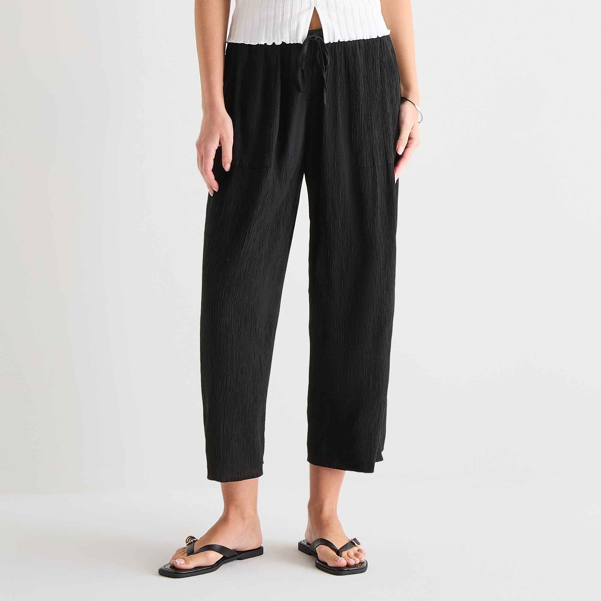 a.n.a Womens Tall Wide Leg Cropped Pant