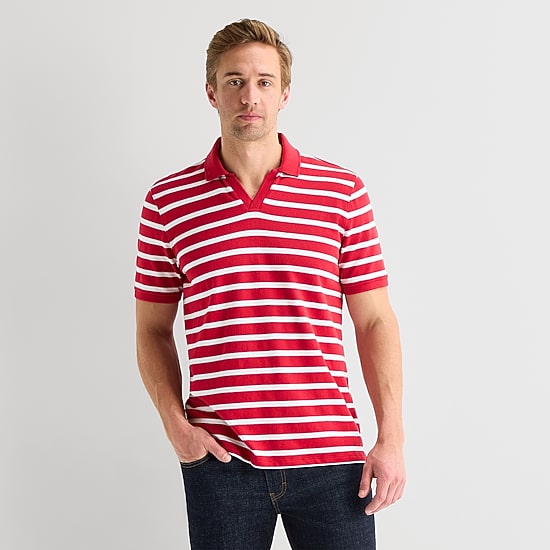 St. John's Bay Johnny Collar Mens Classic Fit Short Sleeve Polo Shirt