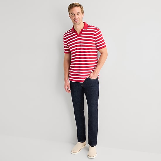 St. John's Bay Johnny Collar Mens Classic Fit Short Sleeve Polo Shirt