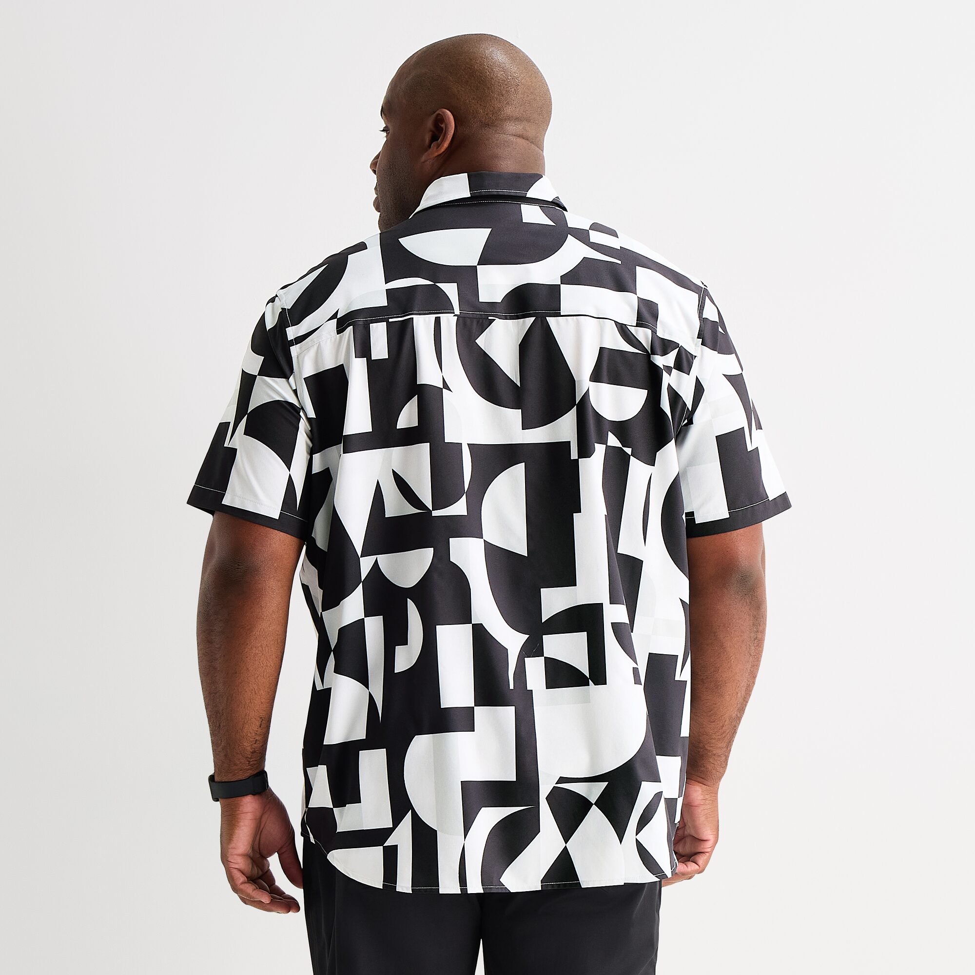 Stylus Mens Short Sleeve Regular Fit Big and Tall Button-Down Shirt