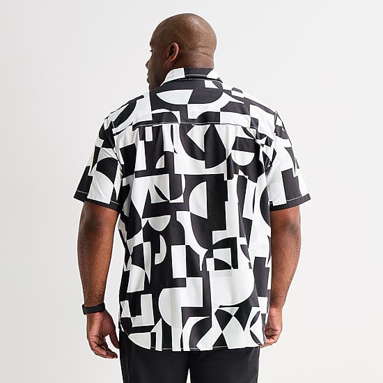 Stylus Mens Short Sleeve Regular Fit Big and Tall Button-Down Shirt