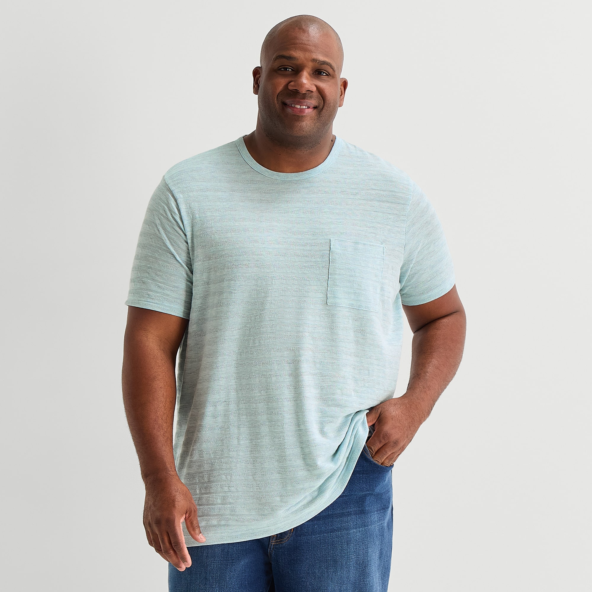 mutual weave Mens Round Neck Short Sleeve Big and Tall T-Shirt
