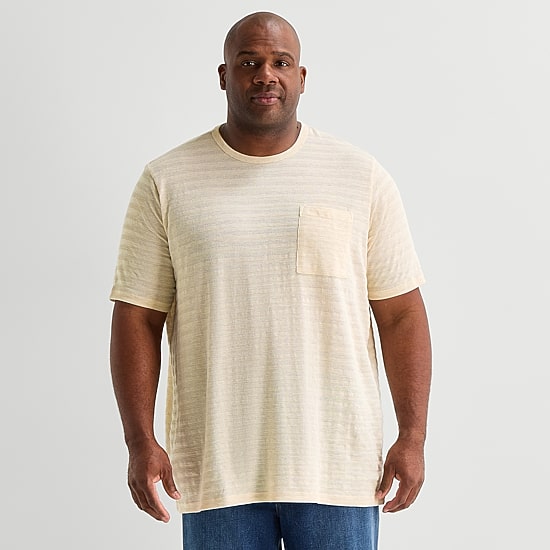 mutual weave Mens Round Neck Short Sleeve Big and Tall T-Shirt