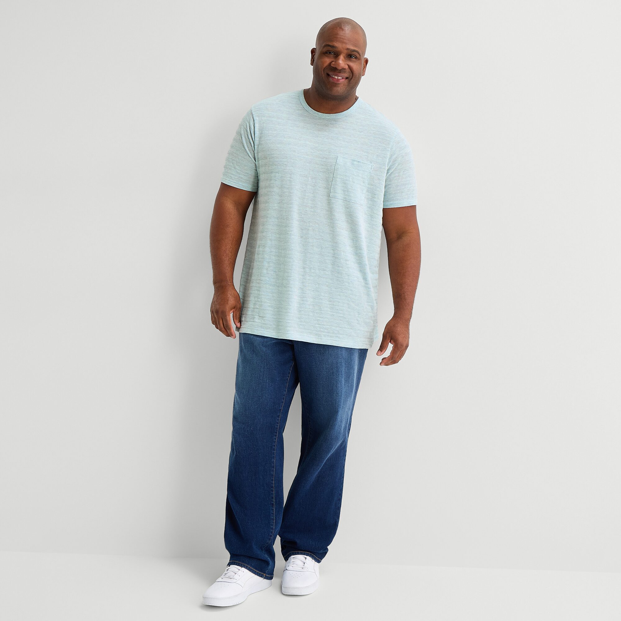 mutual weave Mens Round Neck Short Sleeve Big and Tall T-Shirt