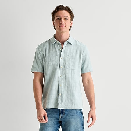 jcpenney mens dress shirts short sleeve CLEARANCE - Men's Short Sleeve Dress Shirts - Men