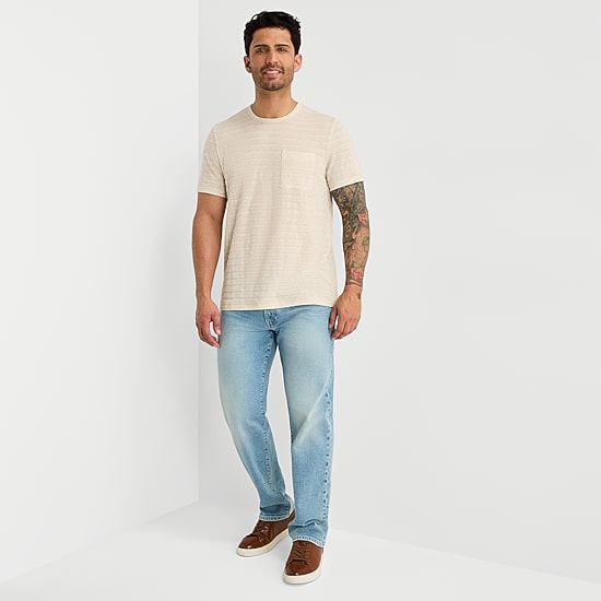 mutual weave Mens Round Neck Short Sleeve T-Shirt