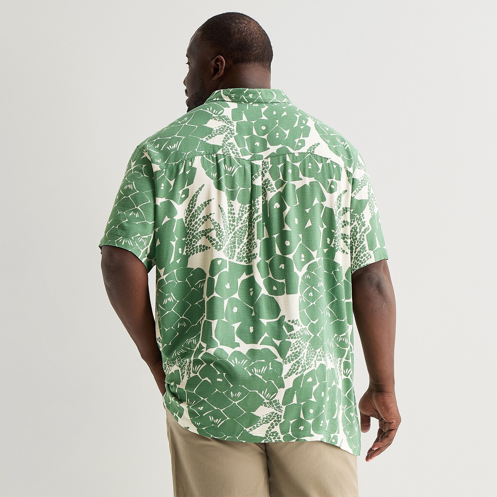 St. John's Bay Button-Down Mens Short Sleeve Big and Tall Camp Shirt