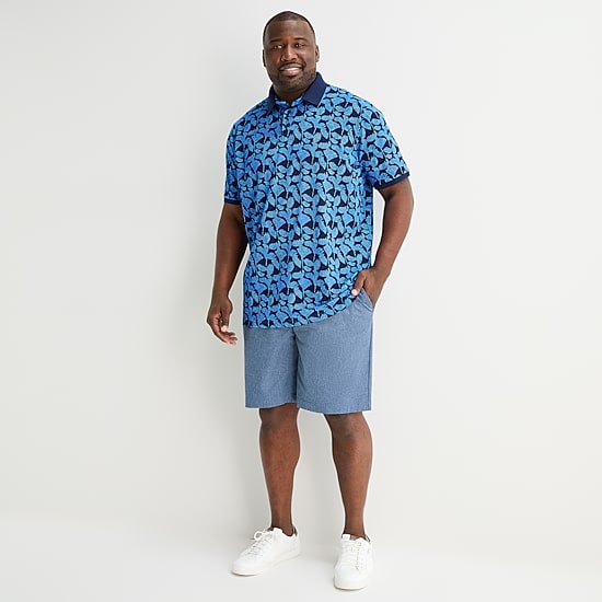 Shaquille O'Neal XLG™ Big and Tall Mens Regular Fit Short Sleeve Polo Shirt