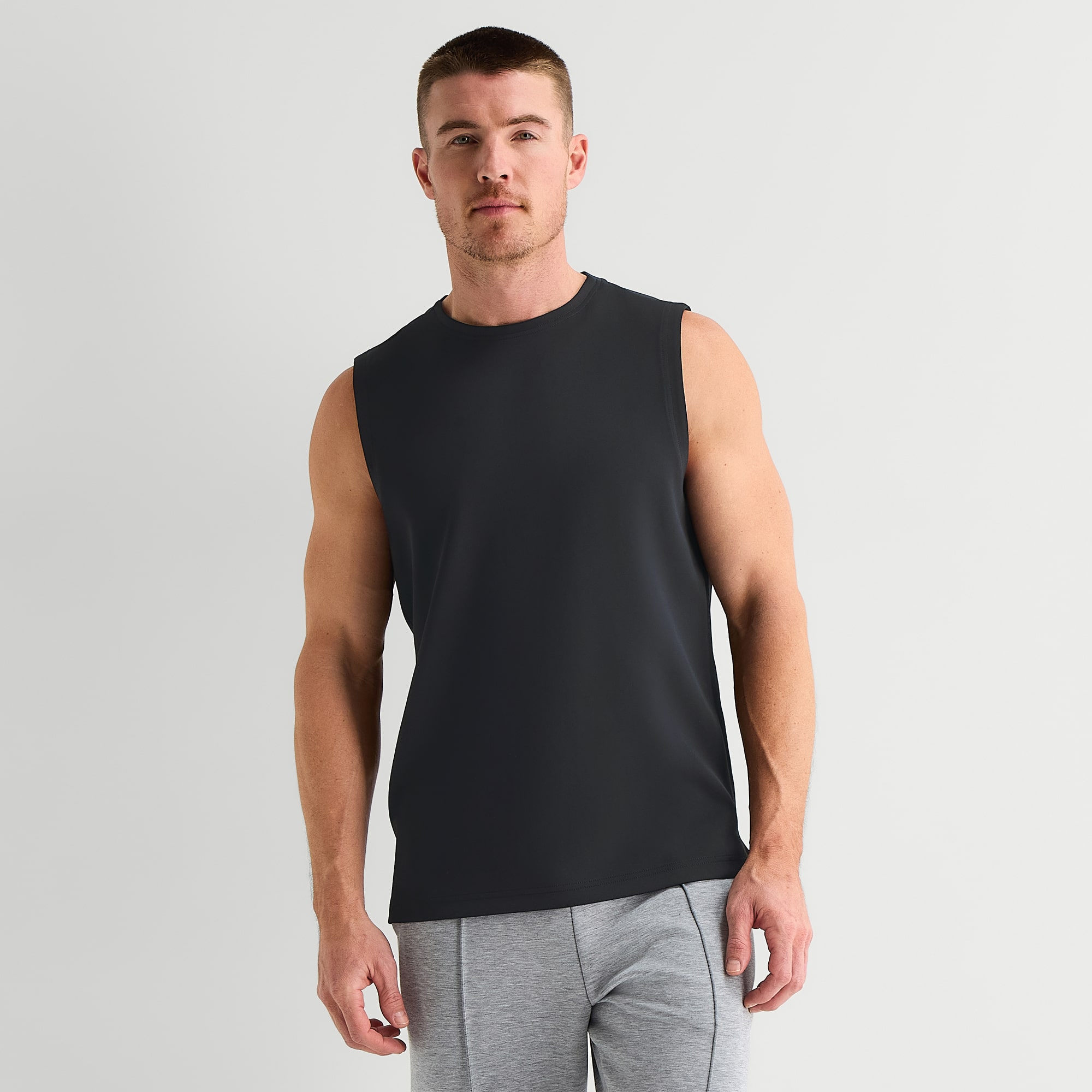 Stylus Mens Crew Neck Sleeveless Muscle T-Shirt