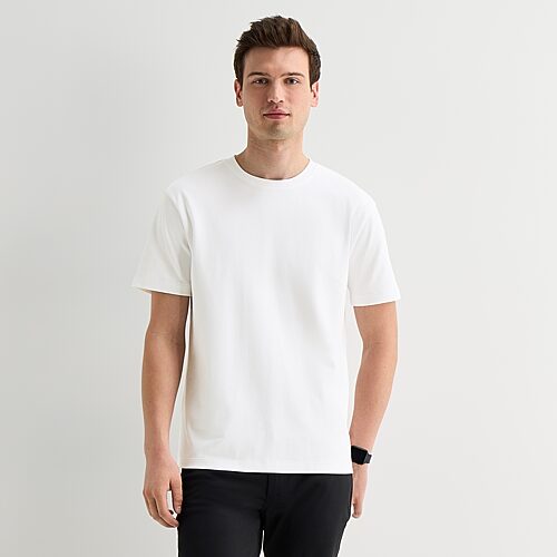 Stylus Mens Round Neck Short Sleeve T-Shirt, X-large, White