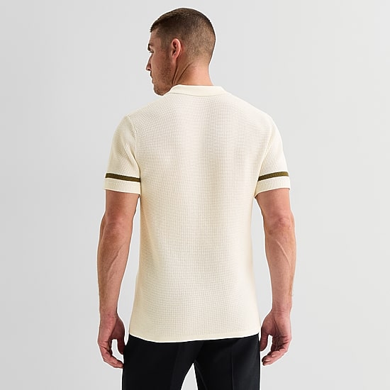 J. Ferrar Button Front Mens Short Sleeve Button Polo Sweater