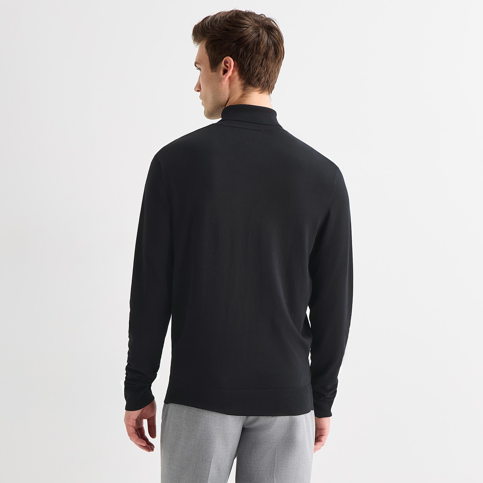 J. Ferrar Mens Long Sleeve Regular Fit Turtleneck