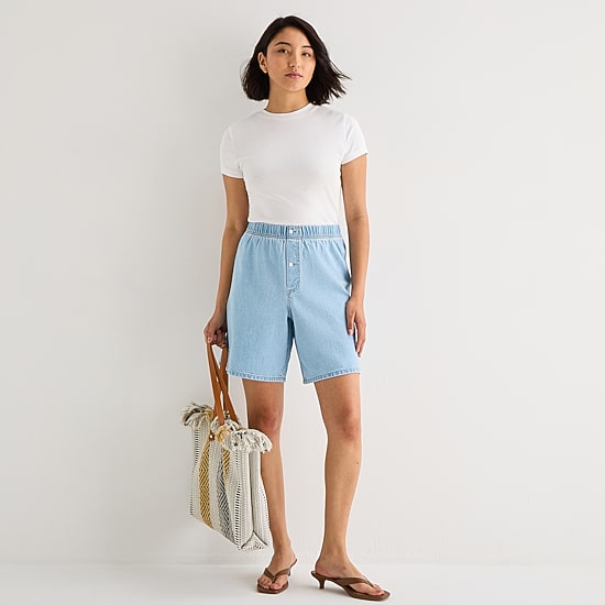 A.N.A Womens Denim Boxer Short