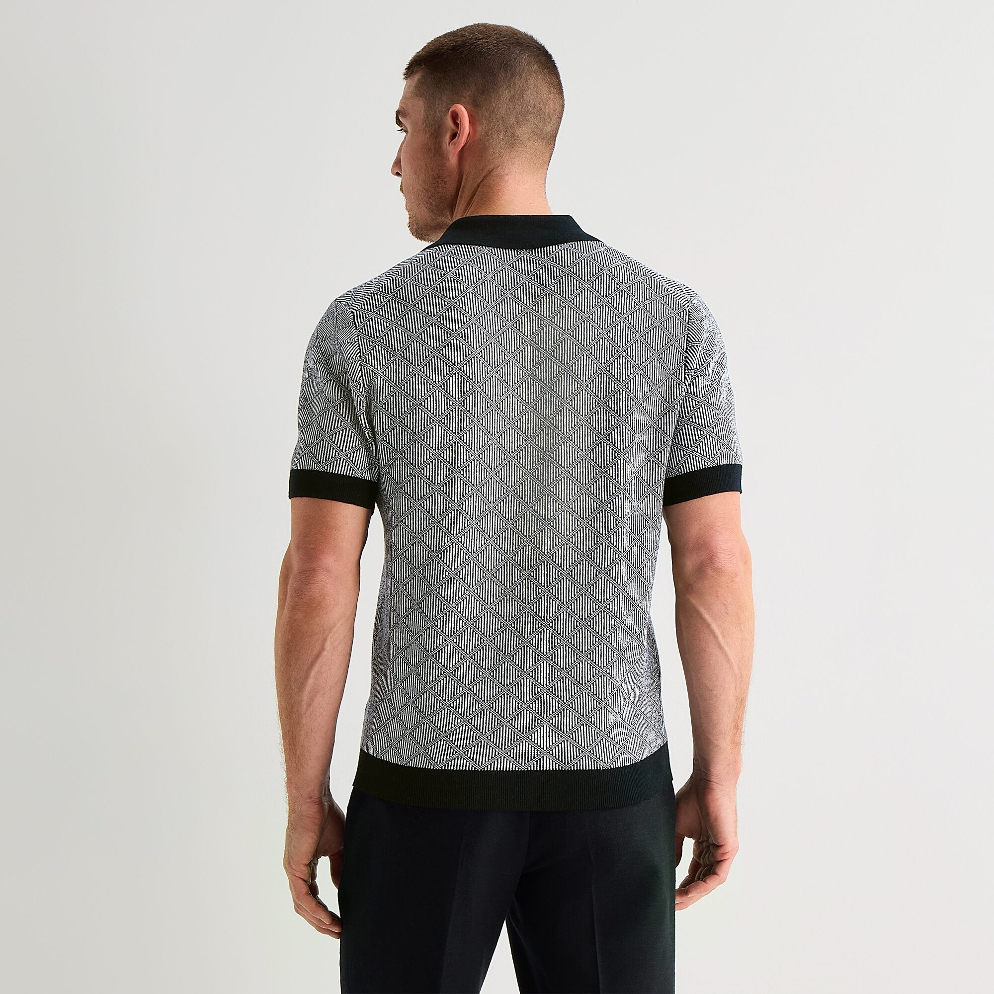 J. Ferrar Johnny Collar\N Mens Short Sleeve Polo Sweater