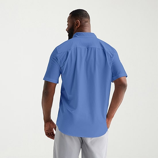 St. John's Bay Perforated Mens Short Sleeve Classic Fit Big and Tall Button-Down Shirt