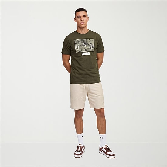 PUMA Mens 9" Adjustable Waist Drawstring Waist Pull-On Short