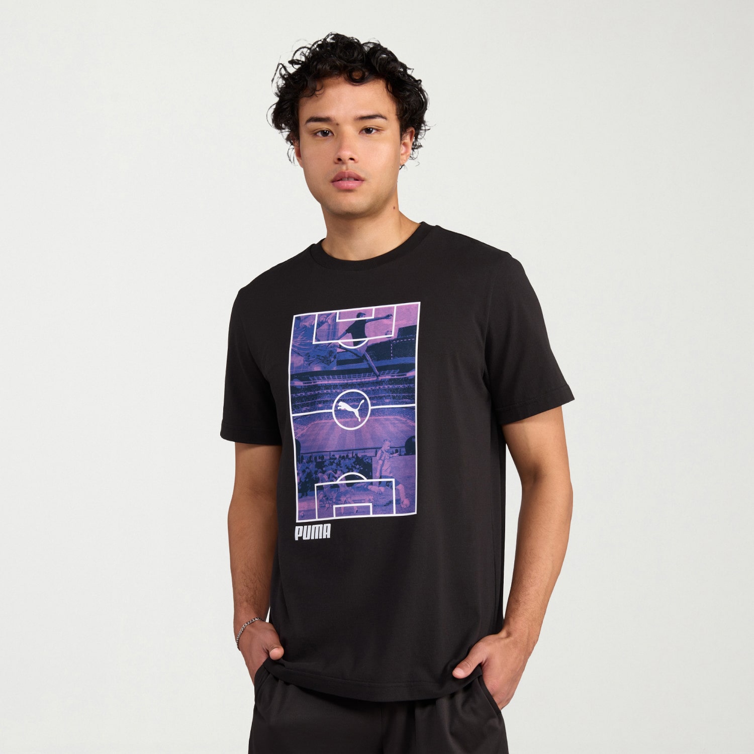 PUMA Mens Crew Neck Short Sleeve Regular Fit Graphic T-Shirt