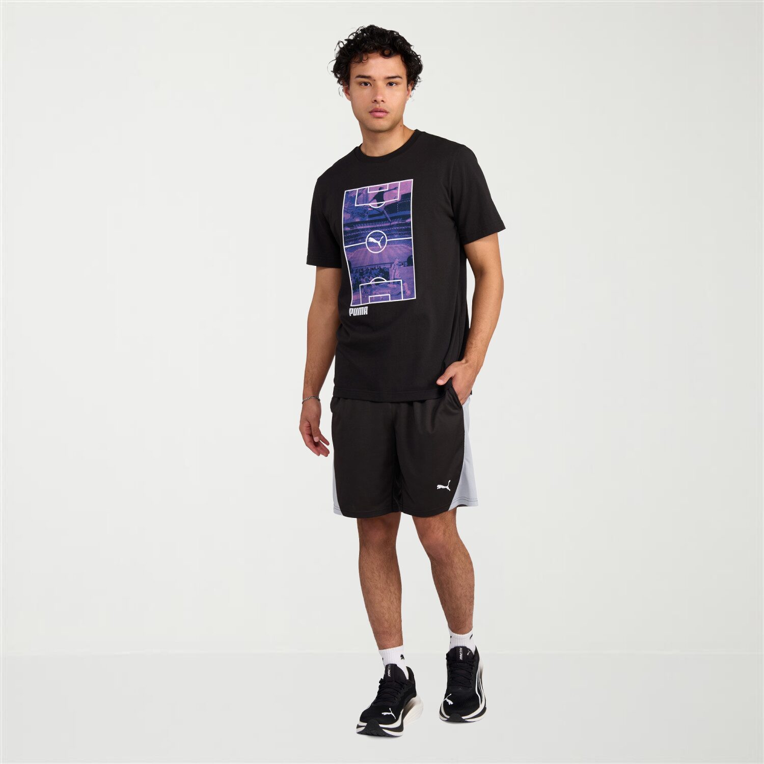 PUMA Mens Crew Neck Short Sleeve Regular Fit Graphic T-Shirt