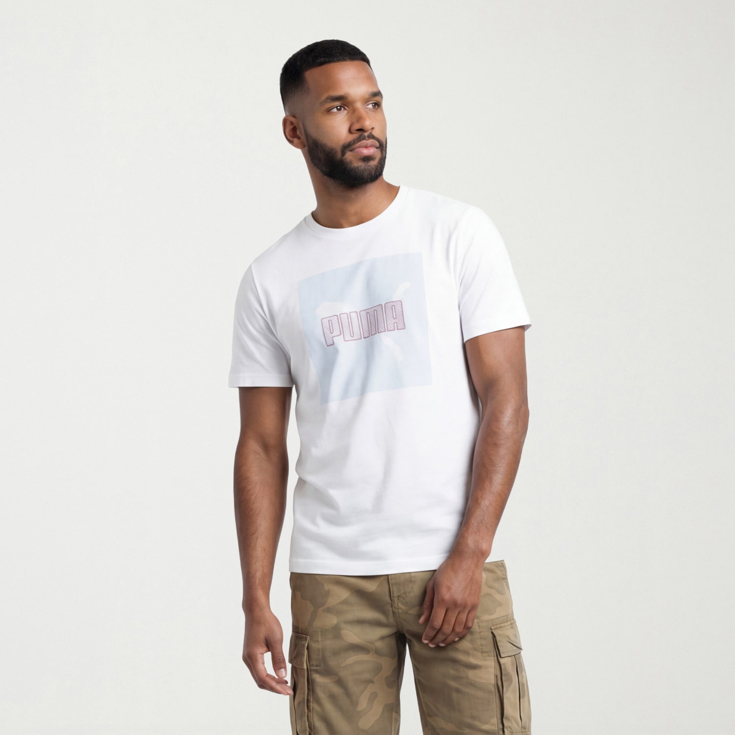 PUMA Mens Crew Neck Short Sleeve Regular Fit Graphic T-Shirt