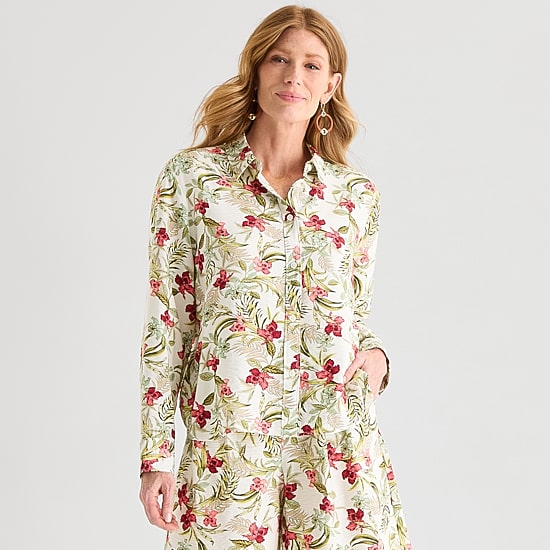 Liz Claiborne Womens Tall Long Sleeve Blouse