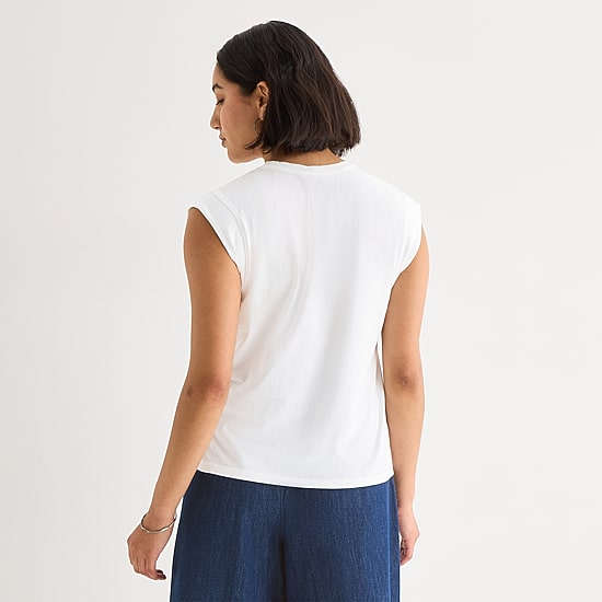 A.N.A Womens Tall Round Neck Sleeveless T-Shirt