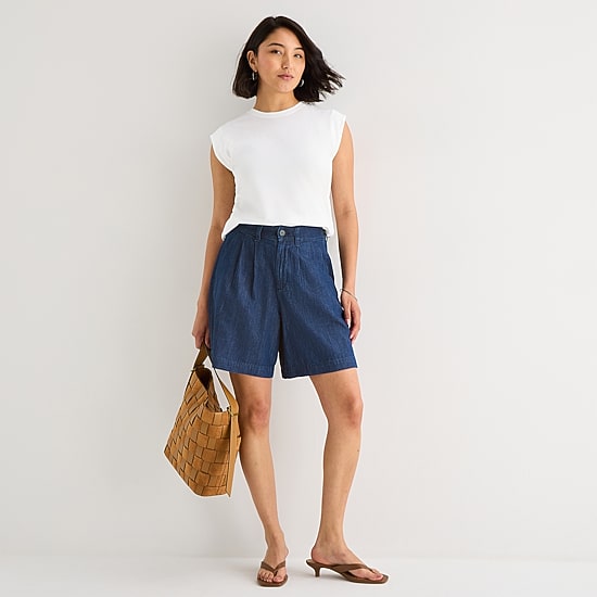 A.N.A Womens Tall Round Neck Sleeveless T-Shirt