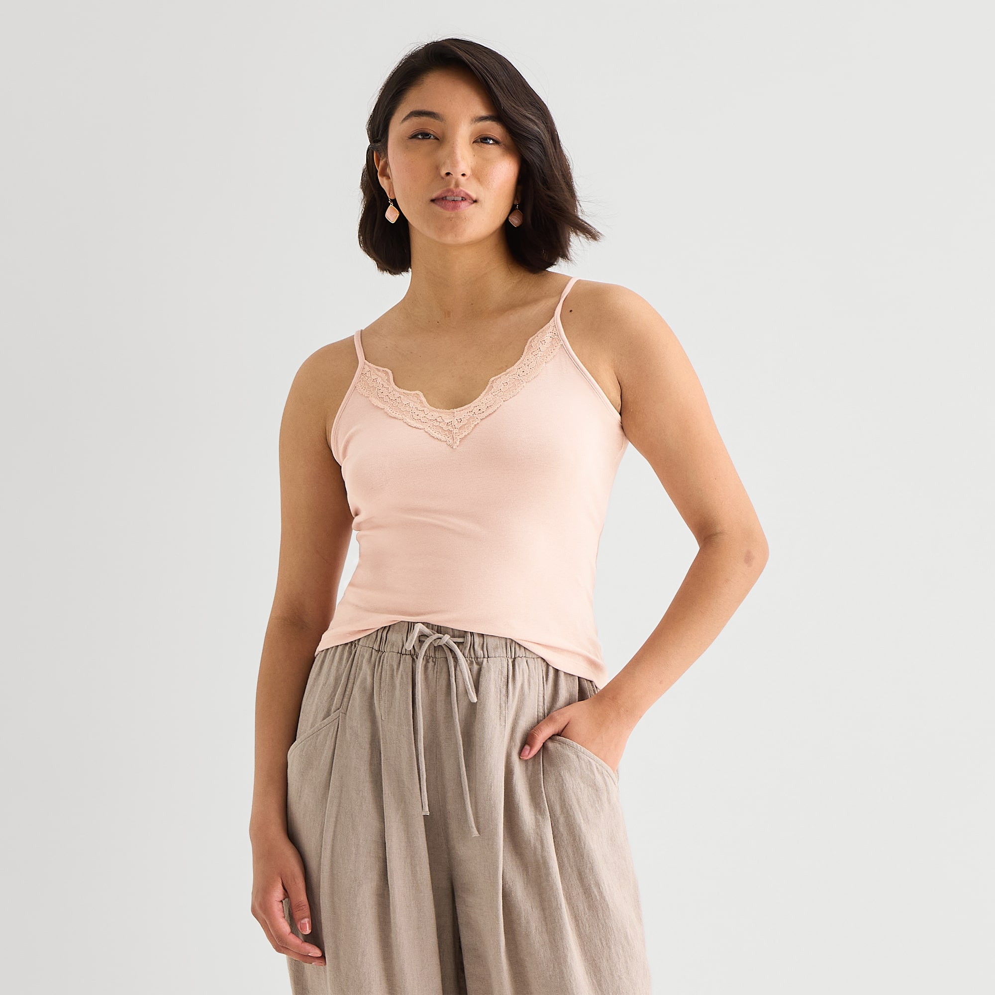 A.N.A Womens V Neck Sleeveless Tank Top
